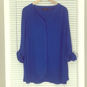 Blue Georgette Blouse - Apt 9